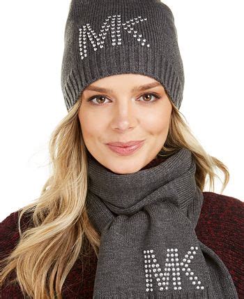 michael kors hat scarf|Michael Kors beanie and scarf.